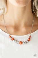 Paparazzi The Big-Leaguer Orange Necklace