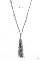 Paparazzi Hand-Knotted Knockout Silver Necklace