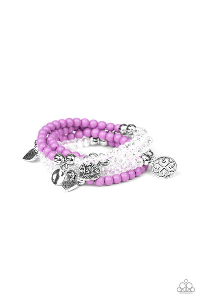 Paparazzi Colorfully Cupid Purple Bracelet