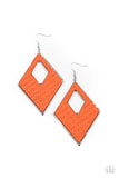 Paparazzi Woven Wanderer Orange Earrings