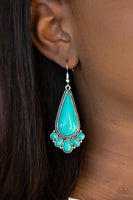 Paparazzi Rural Recluse Blue Earrings