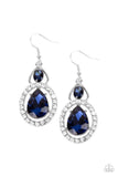 Paparazzi Gilded Gardens - Blue & Double The Drama - Blue Earrings and Bracelet Set