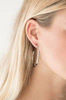 Paparazzi Geo Edge Silver Earrings