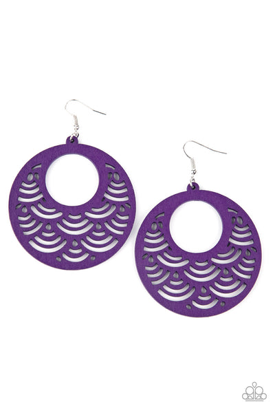 Paparazzi SEA Le Vie! - Purple-Earrings