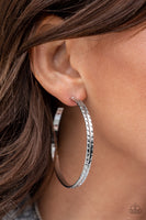 Paparazzi TREAD All About It Silver Earrings