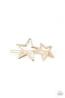 Paparazzi Lets Get This Party STAR-ted! Gold Hair Clip