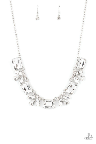 Paparazzi Long Live Sparkle White Necklace - Empower Me Pink