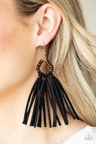 Paparazzi Easy To PerSUEDE Black Earrings