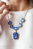 Paparazzi Million Dollar Moment Multi Iridescent/Oil Spill Necklace(Blue)