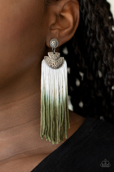 Paparazzi DIP It Up Green Earrings