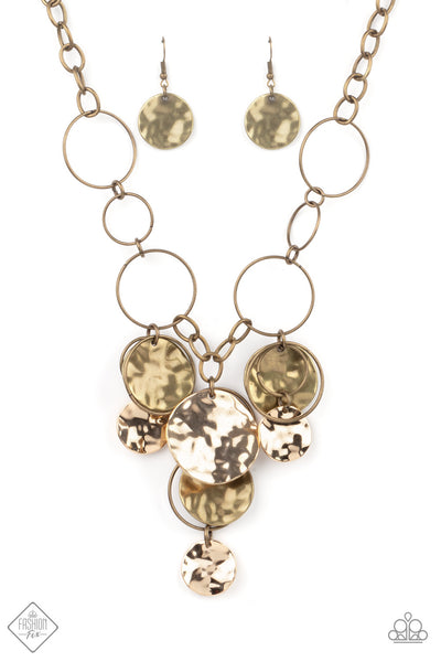 Paparazzi Learn the HARDWARE Way Brass Necklace - January 2021 Fashion Fix