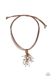 Paparazzi Tassel Trek White Necklace