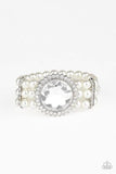 Paparazzi Speechless Sparkle White Bracelet - Fall Preview