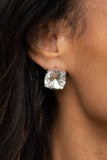 Paparazzi Royalty High White Earrings