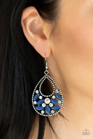 Paparazzi Dewy Dazzle Blue Earrings