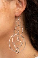 Paparazzi Running Circles Around You Silver Earrings