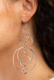 Paparazzi Running Circles Around You Silver Earrings