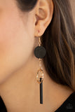 Paparazzi Raw Refinement Black Earrings