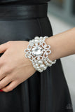 Paparazzi Rule The Room White Bracelet- EMP