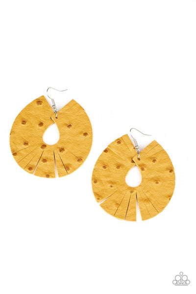 Paparazzi Palm Islands Yellow Earrings