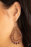 Paparazzi Glacial Glaze - Brown Earrings