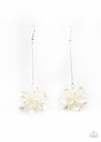 Paparazzi Swing Big -White Earrings - Life Of The Party