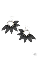 Paparazzi Flower Child Fever Black Earrings