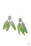 Paparazzi In Your Wildest DREAM-CATCHERS Green-Earrings