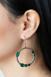 Paparazzi Glamorous Garland Green Earrings