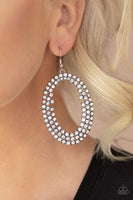 Paparazzi Radical Razzle White Earrings - Life Of The Party