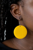 Paparazzi Natural Novelty Yellow Earrings