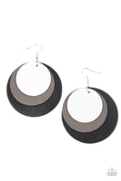 Paparazzi LEATHER Forecast Black Earrings