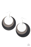 Paparazzi LEATHER Forecast Black Earrings