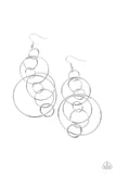 Paparazzi Running Circles Around You Silver Earrings