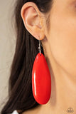 Paparazzi Tropical Ferry Red-Earrings