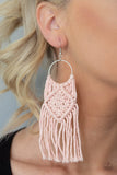 Paparazzi Macrame' Rainbow Pink Earrings