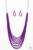 Paparazzi Peacefully Pacific Necklace - Purple - ChiTown Chick Bling Boutique 