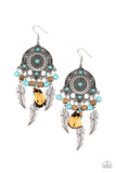 Paparazzi Desert Plains Blue Earrings