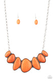 Paparazzi Primitive and Feel At HOMESTEAD - Orange Necklace and Bracelet Set