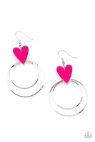 Paparazzi Happily Ever Hearts Pink Earrings