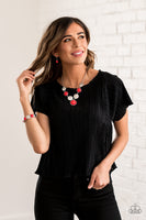 Paparazzi Boardwalk Boho  & Red  Bohemian Bombshell Necklace and Bracelet Set