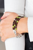 Paparazzi Woodsy Walkabout Green Bracelet