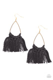 Paparazzi Tassel Treat Black Earrings