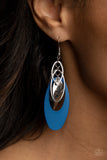 Paparazzi Ambitious Allure Blue Earrings