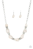 Paparazzi Stunningly Stone Age White Necklace