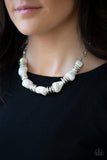 Paparazzi Stunningly Stone Age White Necklace