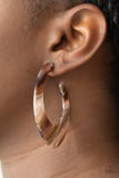 Paparazzi Retro Renaissance Brown Earrings