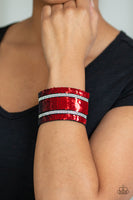 Paparazzi MERMAID Service Red Bracelet