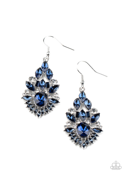 Paparazzi Ice Castle Couture Blue Earrings