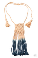 Paparazzi Look At MACRAME Now - Blue Necklace